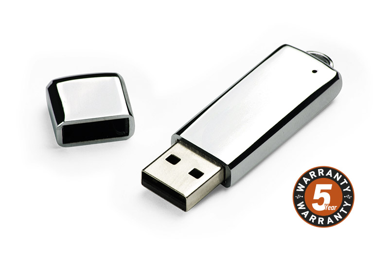 Pamięć USB VERONA 8 GB 
Wykonana z chromowanego metalu, przenośna pamięć usb o pojemności 8 GB, idelanie nadaje się upominek reklamowy. Na pamięci wykonujemy znakowanie metodą graweru. Standard usb: 2.0; szybkość zapisu: 5 MB/s; szybkość odczytu: 18 MB/s. Pamięć USB objęta jest 5 letnią gwarancją producenta oraz posiada certyfikat CE.

 