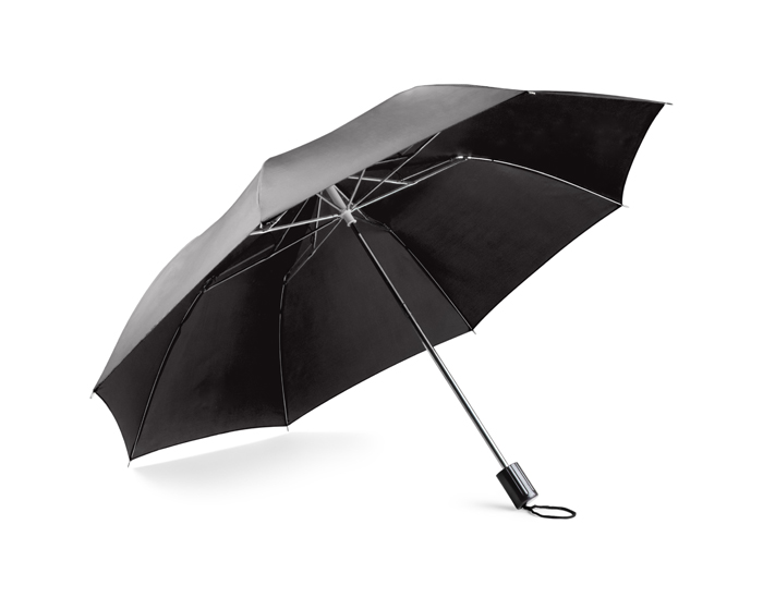 Parasol SAMER składany Manualny parasol składany z pokrowcem, ze sznureczkiem przy rączce. Wykonany z poliestru 190T.