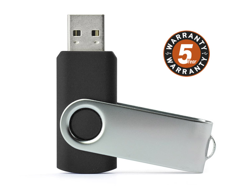 Pamięć USB TWISTER 16 GB 
Nieduża, wykonana z metalu oraz tworzywa sztucznego, przenośna pamięć usb o pojemności 16 GB. Znakowanie możliwe na dwóch stronach metalowego zamknięcia. Standard usb: 2.0; szybkość zapisu: 4,5 MB/s; szybkość odczytu: 
12 MB/s. Pamięć USB objęta jest 5 letnią gwarancją producenta oraz posiada certyfikat CE.

