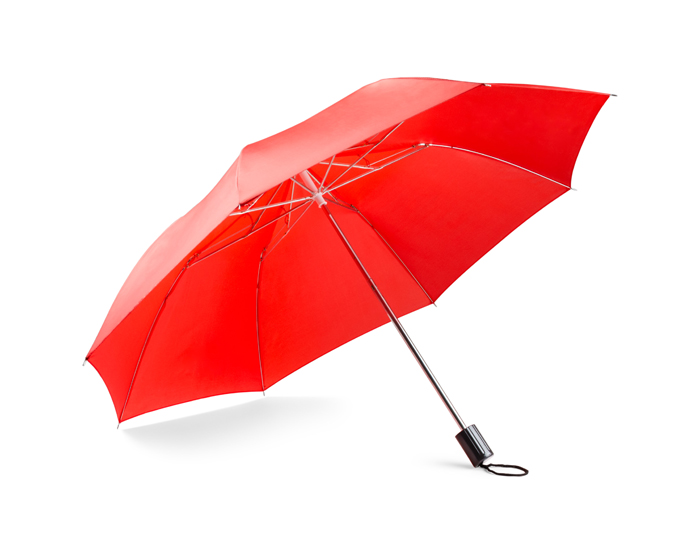 Parasol SAMER składany Manualny parasol składany z pokrowcem, ze sznureczkiem przy rączce. Wykonany z poliestru 190T.