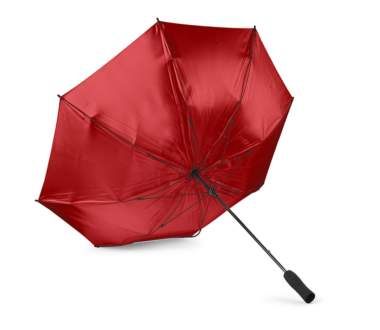 Parasol sztormowy GALE Parasol manualny idealny na każdą pogodę. Posiada stelaż odporny na złamania – przy silnym wietrze parasol automatycznie wygina się.
