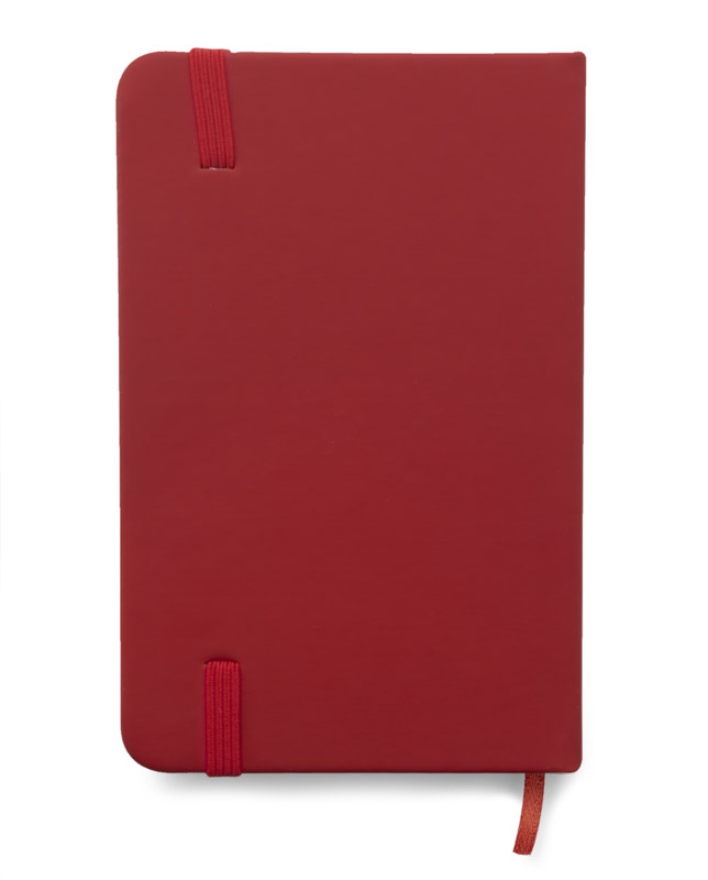 Notes VITAL A6 Gustowny notes A6 z kolorową gumką wykonany z ekoskóry PU. Notes zawiera 80 kartek ecru w linie koloru pomarańczowego. Logo nadrukujemy na okładce.
