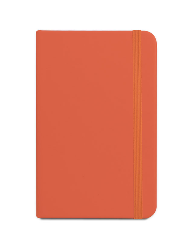 Notes VITAL A6
Gustowny notes A6 z kolorową gumką wykonany z ekoskóry PU. Notes zawiera 80 kartek ecru w linie koloru pomarańczowego. Logo nadrukujemy na okładce.