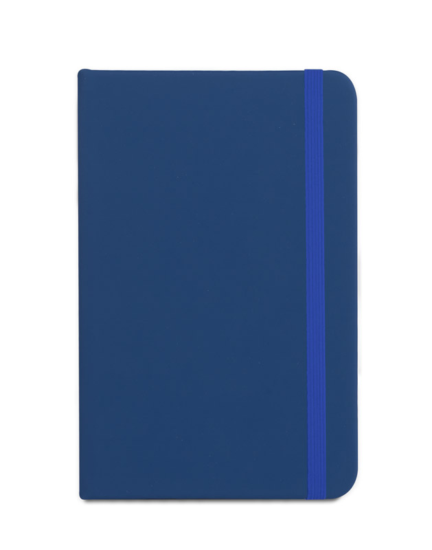 Notes VITAL A6 Gustowny notes A6 z kolorową gumką wykonany z ekoskóry PU. Notes zawiera 80 kartek ecru w linie koloru pomarańczowego. Logo nadrukujemy na okładce.