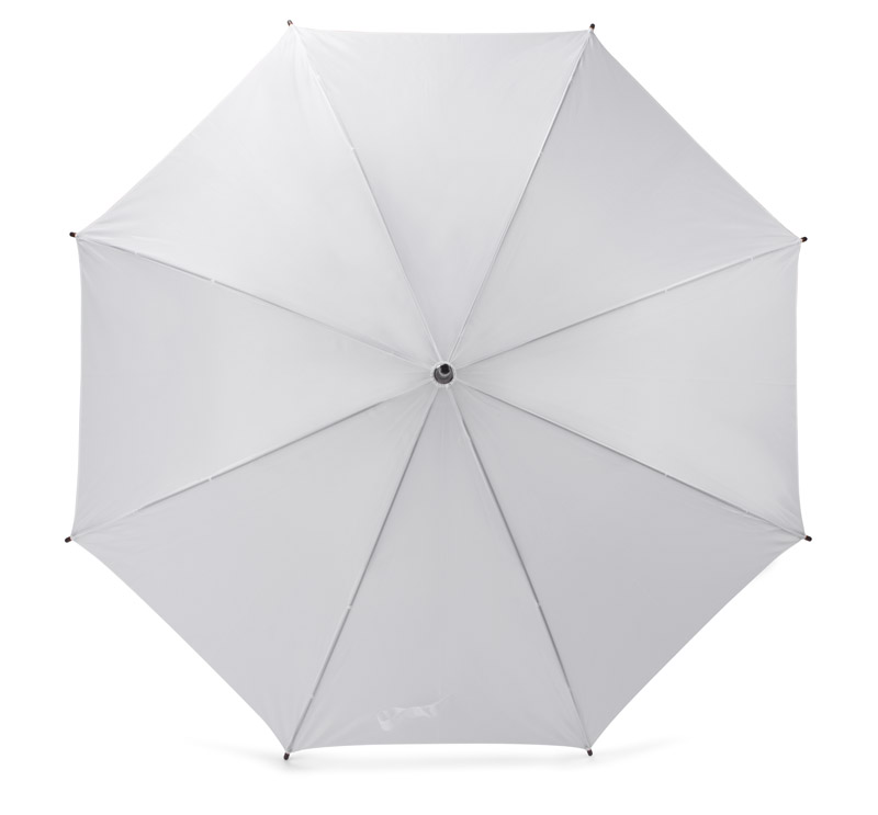 Parasol STICK Parasol automatycznie otwierany z drewnianą zakrzywioną rączką. Śr czaszy po rozłożeniu to 104 cm, długość złożonego parasola to 88 cm. Wykonany z poliestru 190T.