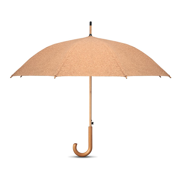 25-calowy korkowy parasol 25-calowy automatycznie otwierany parasol korkowy z bambusowym trzonem i drewnianą rączką Ply, żebra z włókna szklanego. Czarne plastikowe końcówki i góra. Ręczne zamknięcie. Korek jest materiałem w 100% naturalnym. Ze względu na jego strukturę i porowatość powierzchni ostateczny wygląd nadruku na każdym artykule może się różnić.