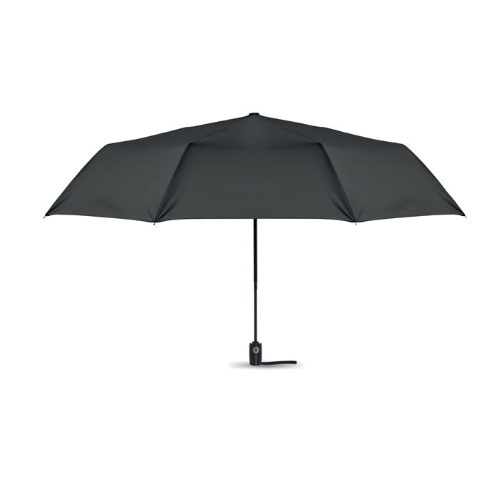 Wiatroodporny parasol 27 cali 27 calowy parasol wiatroodporny z systemem automatycznego otwierania i zamykania. Materiał 190T, trzon metalowy, czarne ożebrowanie wykonane z włókna szklanego. Czarna rączka z PP, z dopasowanym etui.