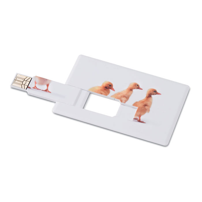 Pendrive     4GB               MO1059-06 Pamięć USB 2.0 4GB w kształcie i rozmiarze karty kredytowej, z ABS. Płaska powierzchnia pozwala na nadruk logo lub zdjęcia w pełnym kolorze.