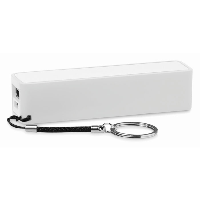 Cienki PowerBank 2200mAh Powerbank o pojemności 2200 mAh z uchwytem na klucze. Do ładowania smartfonów. Dane prądu wyjściowego: DC5V/1A.