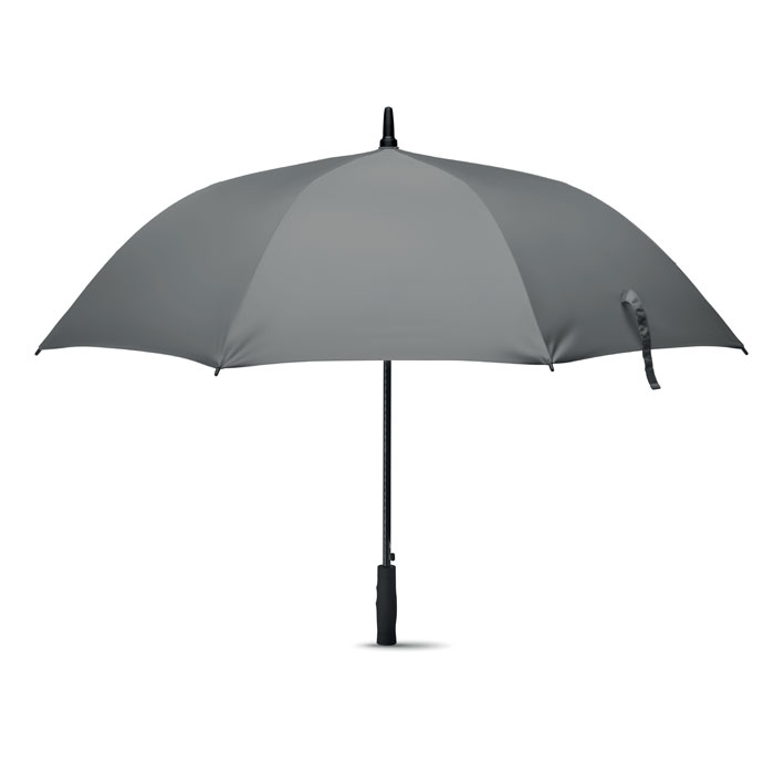 Parasol wiatroszczelny 27 cali 27-calowy, otwierany zamykany, wiatroodporny parasol z tkaniny jedwabnej 190T z trzonkiem i żebrami z włókna szklanego. Czarne plastikowe końcówki i góra. Prosty czarny uchwyt ABS z gumowanym wykończeniem. Zamykany ręcznie.