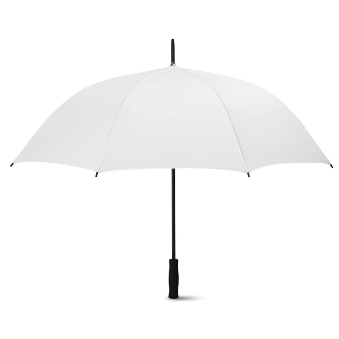 Parasol 27 cali Parasol automatycznie otwierany o średnicy 27 cali. Wykonany z poliestru pongee 190T, prosta rączka z EVA. Czarny lakierowany stelaż i czarne plastikowe końcówki. Zamykany manualnie.