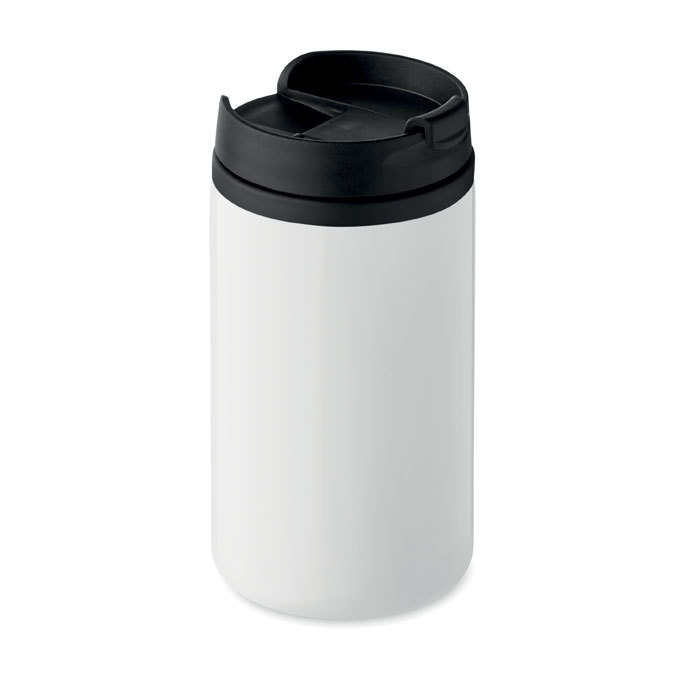 Kubek 250ml Kubek ze stali nierdzewnej, z podwójnymi ściankami. Wnętrze z PP, pojemność 250 ml. Szczelna.