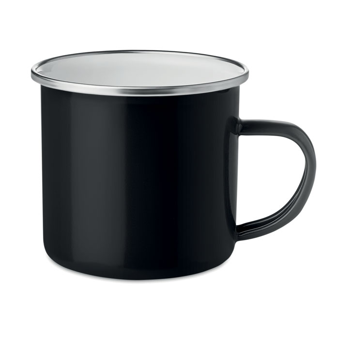 Metalowy kubek, warstwa emalii Metalowy kubek vintage z warstwą emalii. Pojemność 350 ml.