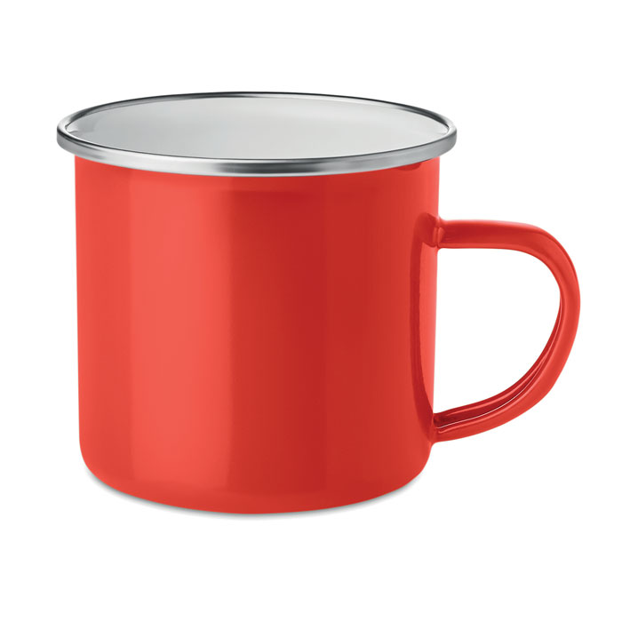 Metalowy kubek, warstwa emalii Metalowy kubek vintage z warstwą emalii. Pojemność 350 ml.