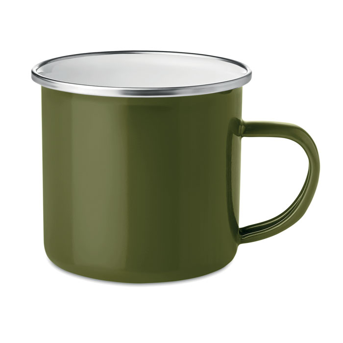 Metalowy kubek, warstwa emalii Metalowy kubek vintage z warstwą emalii. Pojemność 350 ml.