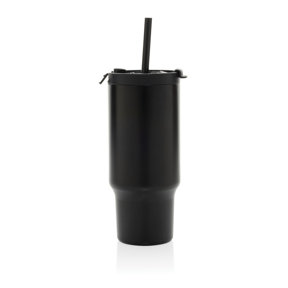 Kubek termiczny 480 ml Cruiser Kubek termiczny 480 ml, podwójne ścianki z próżnią pomiędzy dzięki czemu kubek posiada funkcję termosu, posiada słomkę i szeroki otwór do picia, wykonany z materiałów z recyklingu, całkowita zawartość materiałów z recyklingu obliczona na podstawie wagi całkowitej produktu: 73%