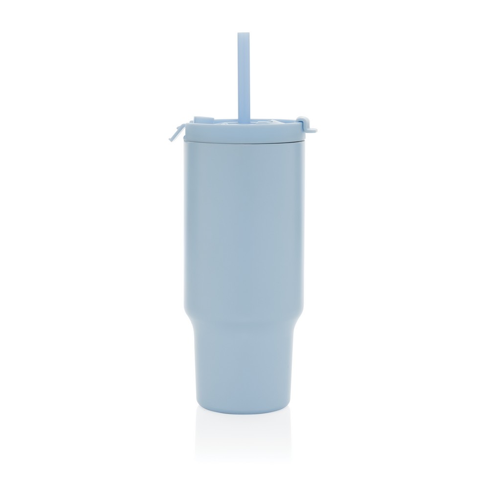 Kubek termiczny 480 ml Cruiser Kubek termiczny 480 ml, podwójne ścianki z próżnią pomiędzy dzięki czemu kubek posiada funkcję termosu, posiada słomkę i szeroki otwór do picia, wykonany z materiałów z recyklingu, całkowita zawartość materiałów z recyklingu obliczona na podstawie wagi całkowitej produktu: 73%