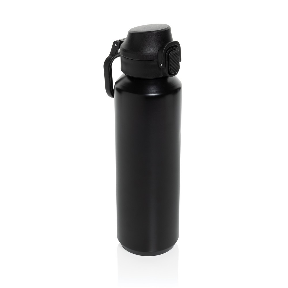Butelka sportowa 600 ml Via Butelka sportowa 600 ml, nie wymaga obsługi oburącz, wykonana z materiałów z recyklingu, całkowita zawartość materiałów z recyklingu obliczona na podstawie wagi całkowitej produktu: 73%