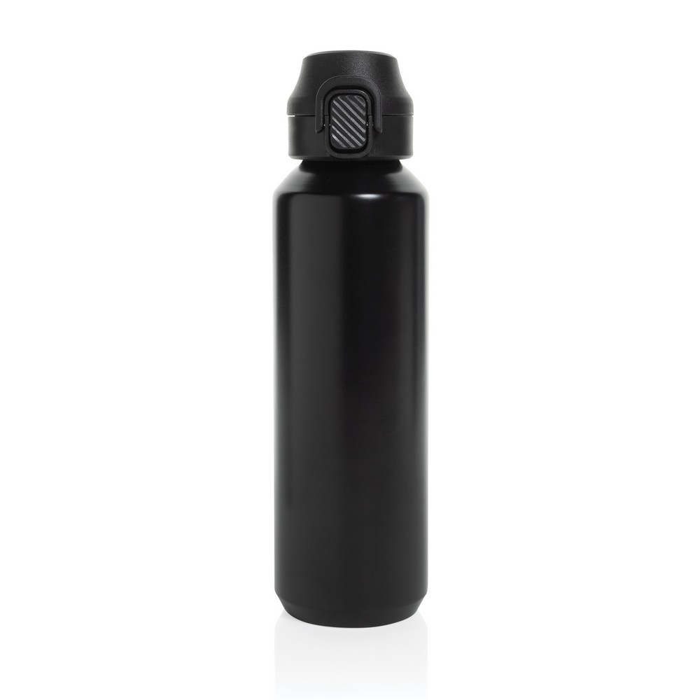 Butelka sportowa 600 ml Via Butelka sportowa 600 ml, nie wymaga obsługi oburącz, wykonana z materiałów z recyklingu, całkowita zawartość materiałów z recyklingu obliczona na podstawie wagi całkowitej produktu: 73%