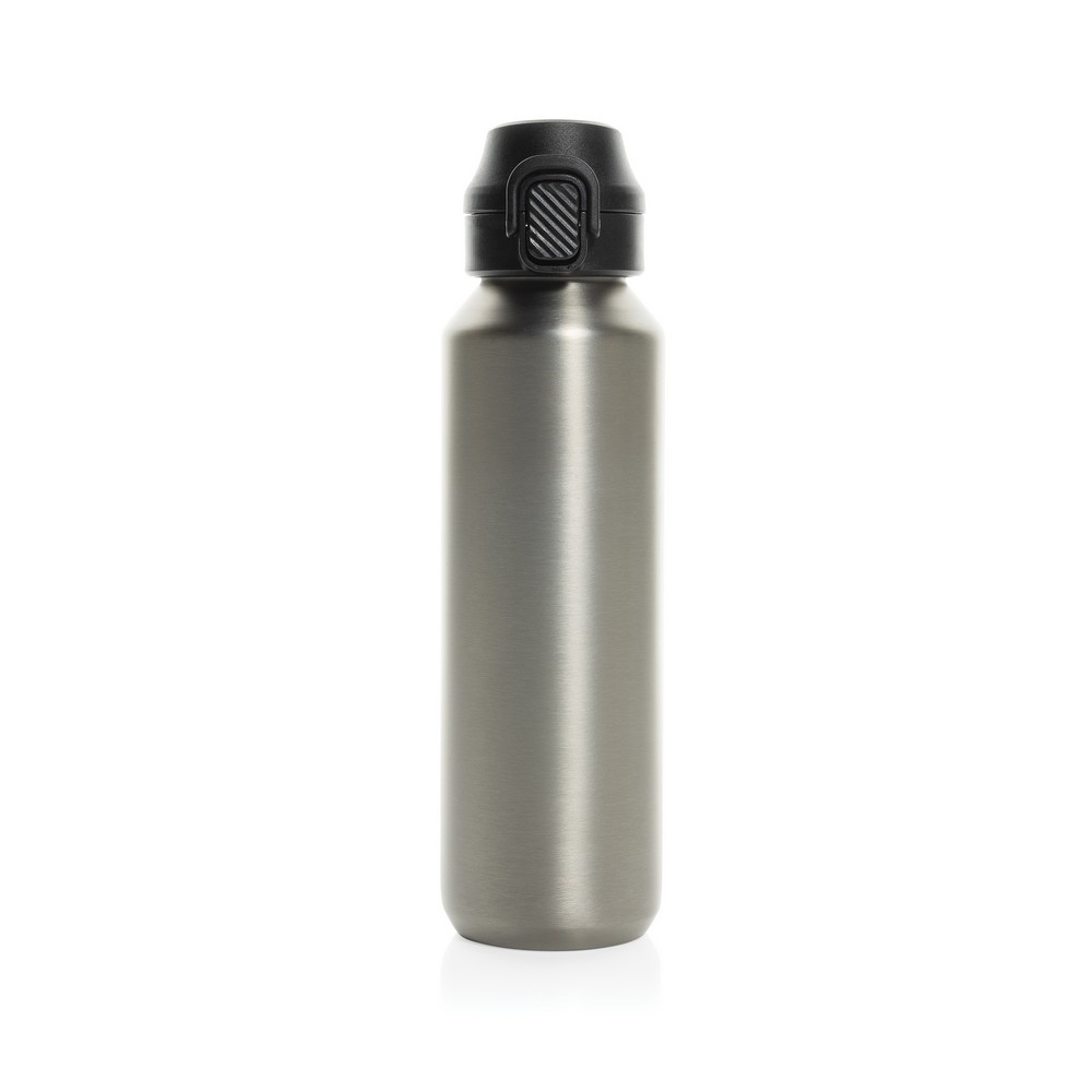 Butelka sportowa 600 ml Via Butelka sportowa 600 ml, nie wymaga obsługi oburącz, wykonana z materiałów z recyklingu, całkowita zawartość materiałów z recyklingu obliczona na podstawie wagi całkowitej produktu: 73%