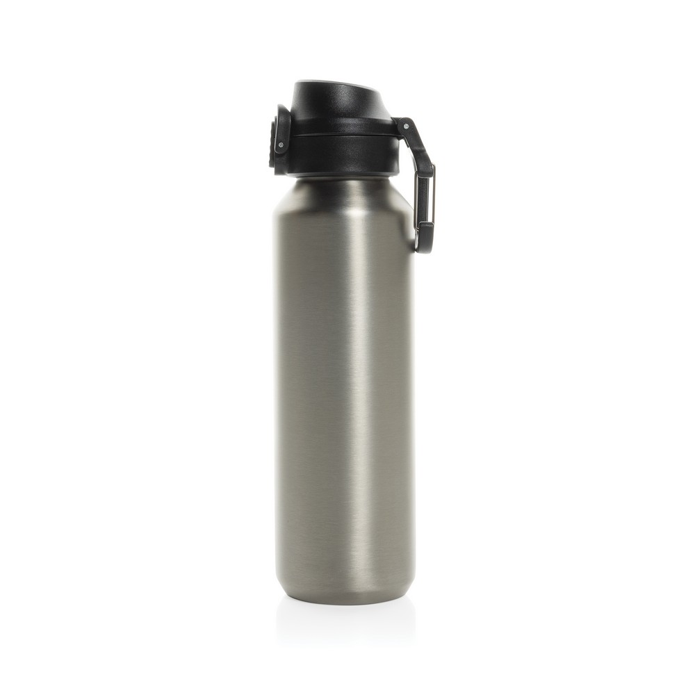 Butelka sportowa 600 ml Via Butelka sportowa 600 ml, nie wymaga obsługi oburącz, wykonana z materiałów z recyklingu, całkowita zawartość materiałów z recyklingu obliczona na podstawie wagi całkowitej produktu: 73%