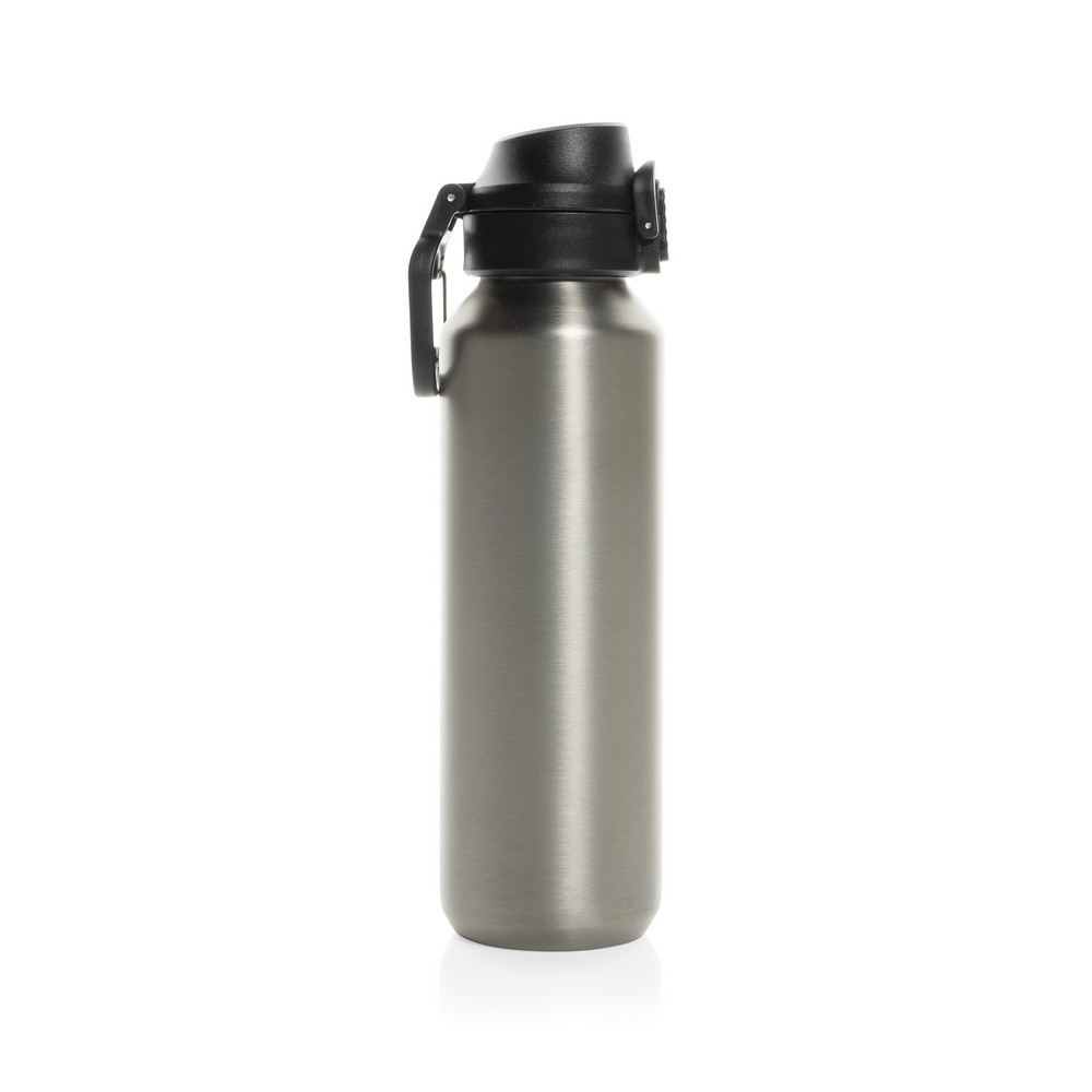 Butelka sportowa 600 ml Via Butelka sportowa 600 ml, nie wymaga obsługi oburącz, wykonana z materiałów z recyklingu, całkowita zawartość materiałów z recyklingu obliczona na podstawie wagi całkowitej produktu: 73%