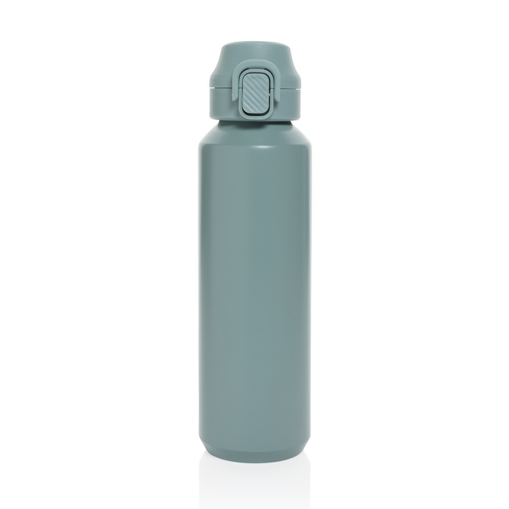 Butelka sportowa 600 ml Via Butelka sportowa 600 ml, nie wymaga obsługi oburącz, wykonana z materiałów z recyklingu, całkowita zawartość materiałów z recyklingu obliczona na podstawie wagi całkowitej produktu: 73%