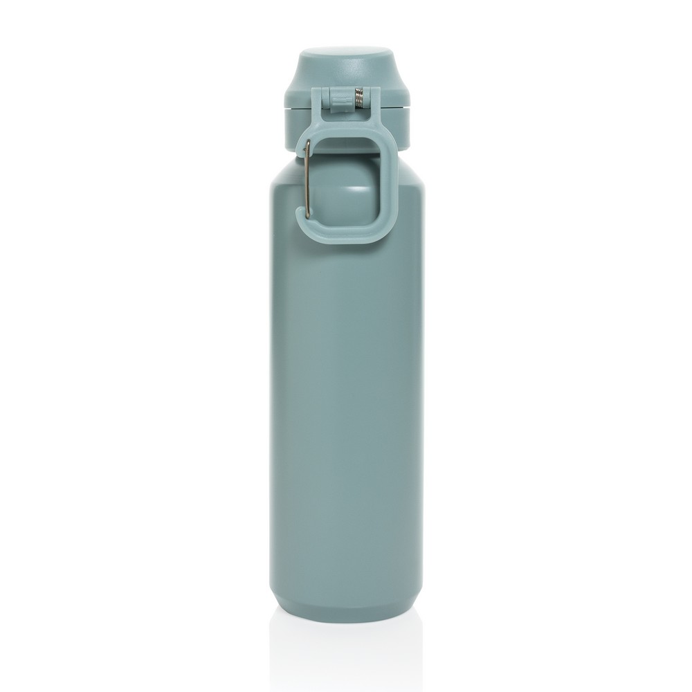 Butelka sportowa 600 ml Via Butelka sportowa 600 ml, nie wymaga obsługi oburącz, wykonana z materiałów z recyklingu, całkowita zawartość materiałów z recyklingu obliczona na podstawie wagi całkowitej produktu: 73%