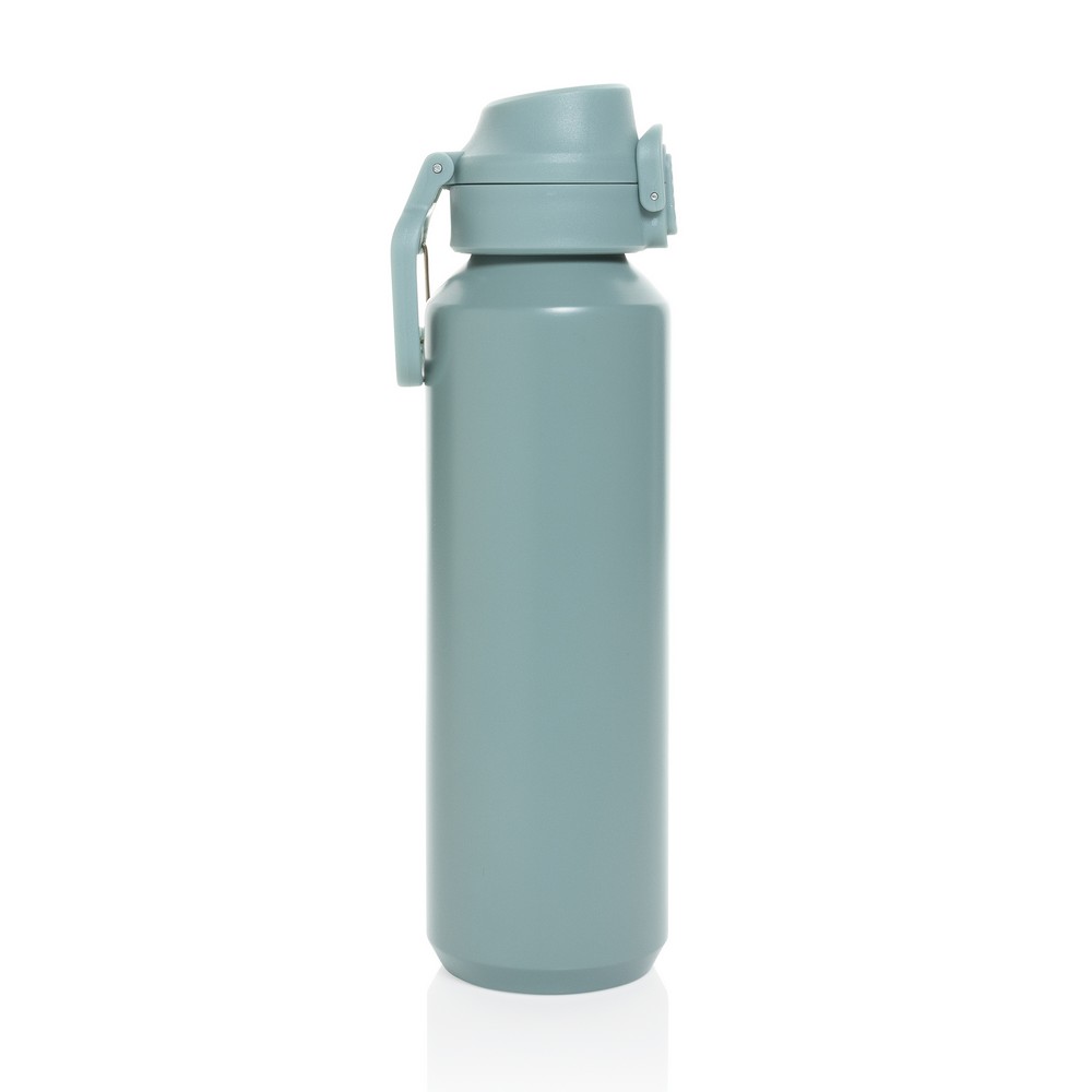 Butelka sportowa 600 ml Via Butelka sportowa 600 ml, nie wymaga obsługi oburącz, wykonana z materiałów z recyklingu, całkowita zawartość materiałów z recyklingu obliczona na podstawie wagi całkowitej produktu: 73%
