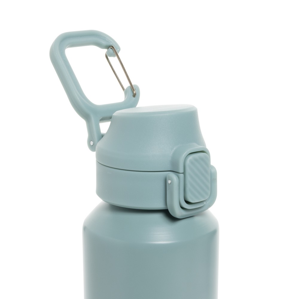 Butelka sportowa 600 ml Via Butelka sportowa 600 ml, nie wymaga obsługi oburącz, wykonana z materiałów z recyklingu, całkowita zawartość materiałów z recyklingu obliczona na podstawie wagi całkowitej produktu: 73%