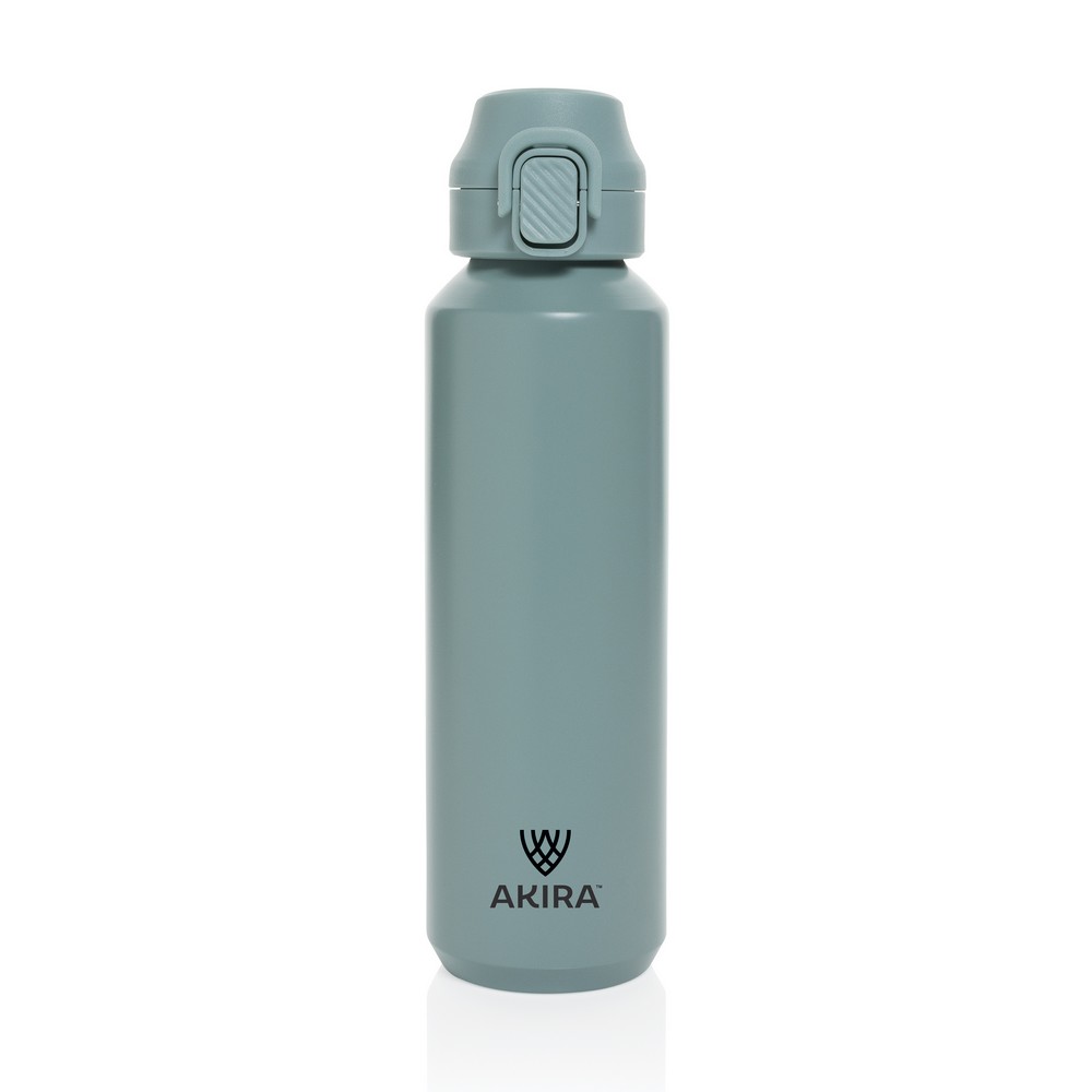 Butelka sportowa 600 ml Via Butelka sportowa 600 ml, nie wymaga obsługi oburącz, wykonana z materiałów z recyklingu, całkowita zawartość materiałów z recyklingu obliczona na podstawie wagi całkowitej produktu: 73%