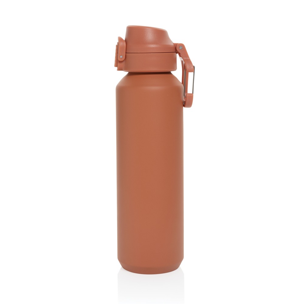 Butelka sportowa 600 ml Via Butelka sportowa 600 ml, nie wymaga obsługi oburącz, wykonana z materiałów z recyklingu, całkowita zawartość materiałów z recyklingu obliczona na podstawie wagi całkowitej produktu: 73%