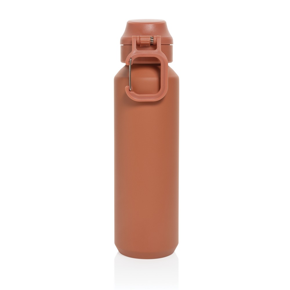 Butelka sportowa 600 ml Via Butelka sportowa 600 ml, nie wymaga obsługi oburącz, wykonana z materiałów z recyklingu, całkowita zawartość materiałów z recyklingu obliczona na podstawie wagi całkowitej produktu: 73%