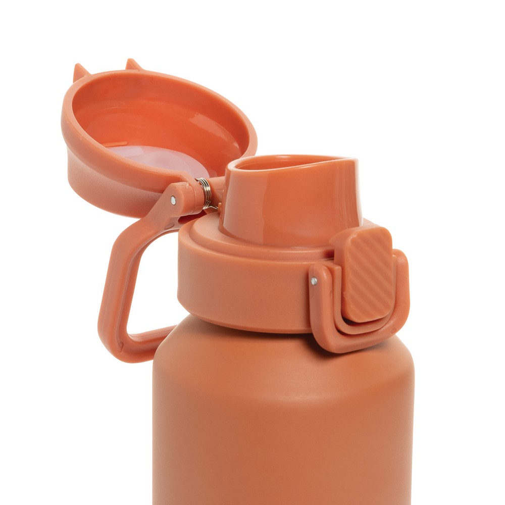 Butelka sportowa 600 ml Via Butelka sportowa 600 ml, nie wymaga obsługi oburącz, wykonana z materiałów z recyklingu, całkowita zawartość materiałów z recyklingu obliczona na podstawie wagi całkowitej produktu: 73%