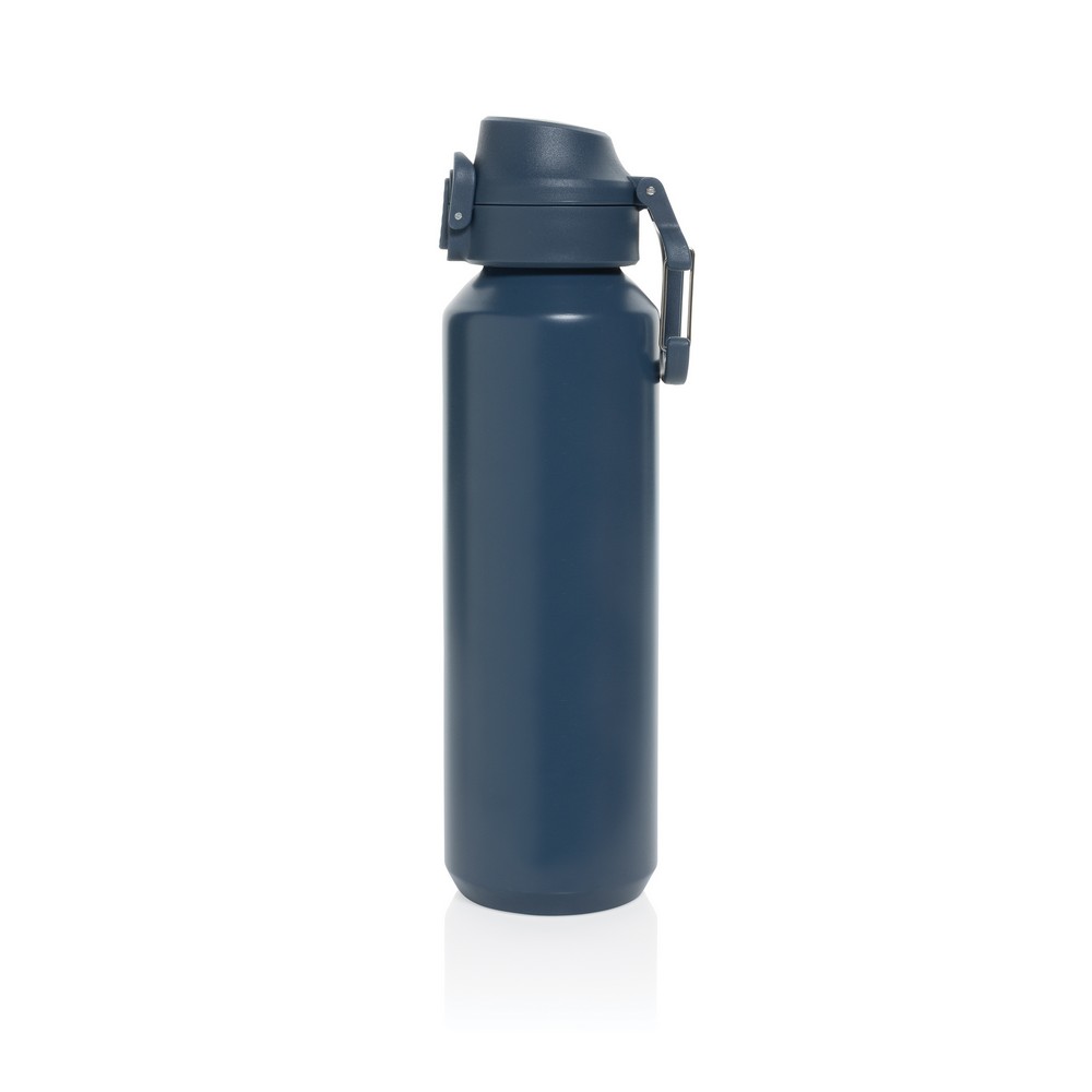 Butelka sportowa 600 ml Via Butelka sportowa 600 ml, nie wymaga obsługi oburącz, wykonana z materiałów z recyklingu, całkowita zawartość materiałów z recyklingu obliczona na podstawie wagi całkowitej produktu: 73%