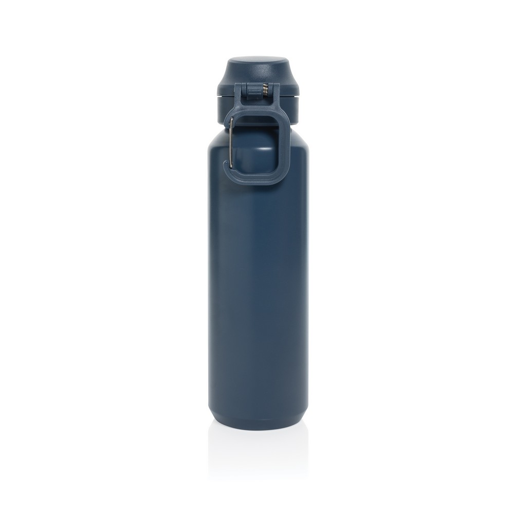 Butelka sportowa 600 ml Via Butelka sportowa 600 ml, nie wymaga obsługi oburącz, wykonana z materiałów z recyklingu, całkowita zawartość materiałów z recyklingu obliczona na podstawie wagi całkowitej produktu: 73%