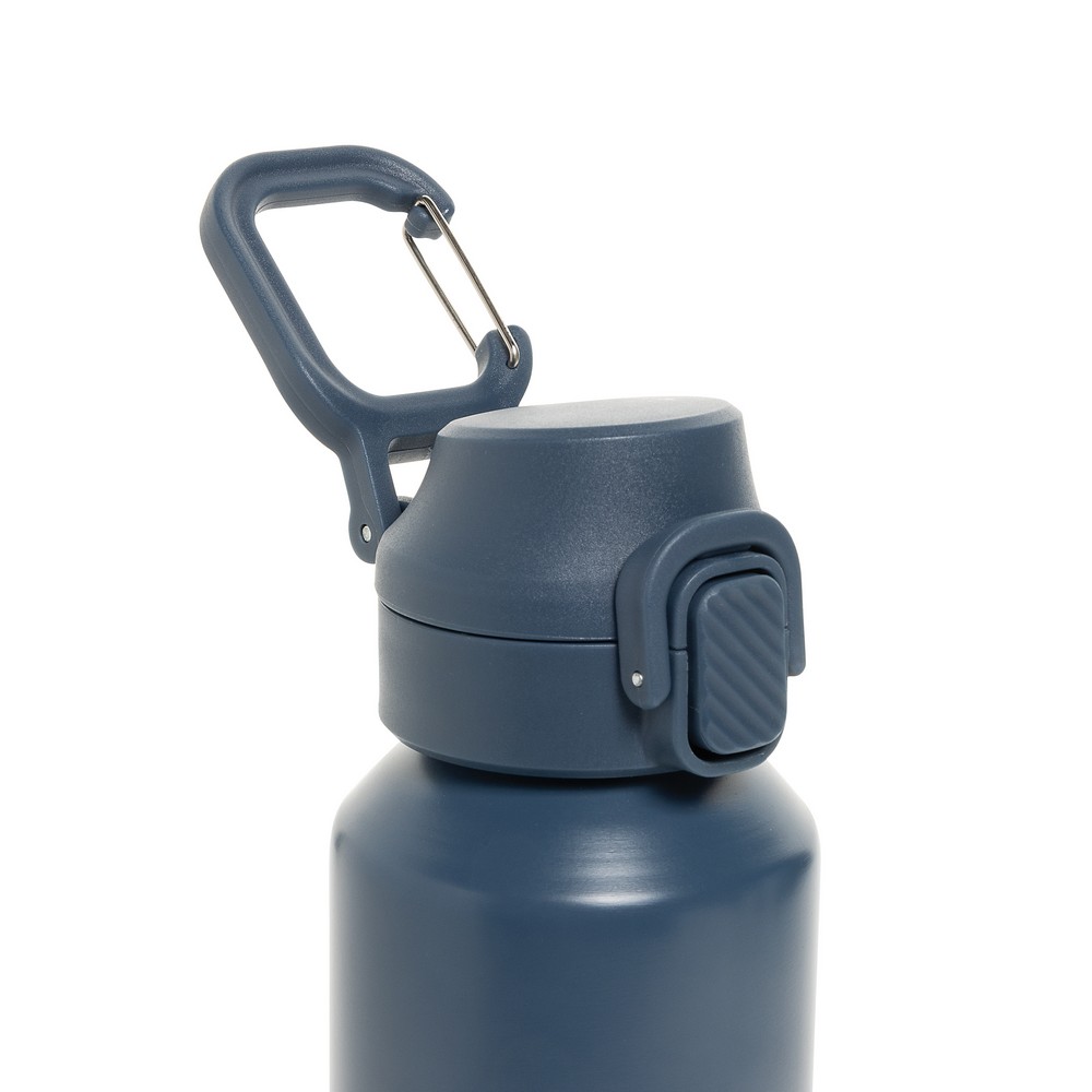Butelka sportowa 600 ml Via Butelka sportowa 600 ml, nie wymaga obsługi oburącz, wykonana z materiałów z recyklingu, całkowita zawartość materiałów z recyklingu obliczona na podstawie wagi całkowitej produktu: 73%