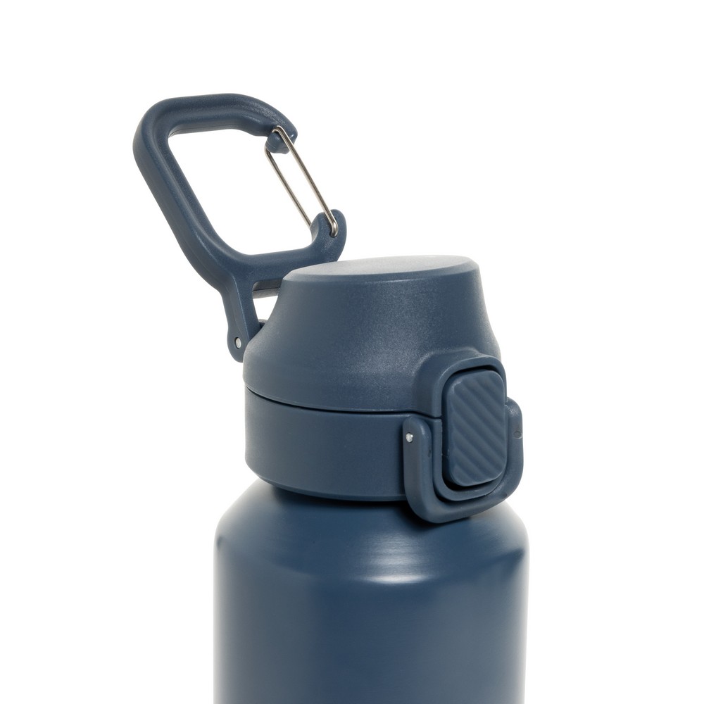Butelka sportowa 600 ml Via Butelka sportowa 600 ml, nie wymaga obsługi oburącz, wykonana z materiałów z recyklingu, całkowita zawartość materiałów z recyklingu obliczona na podstawie wagi całkowitej produktu: 73%
