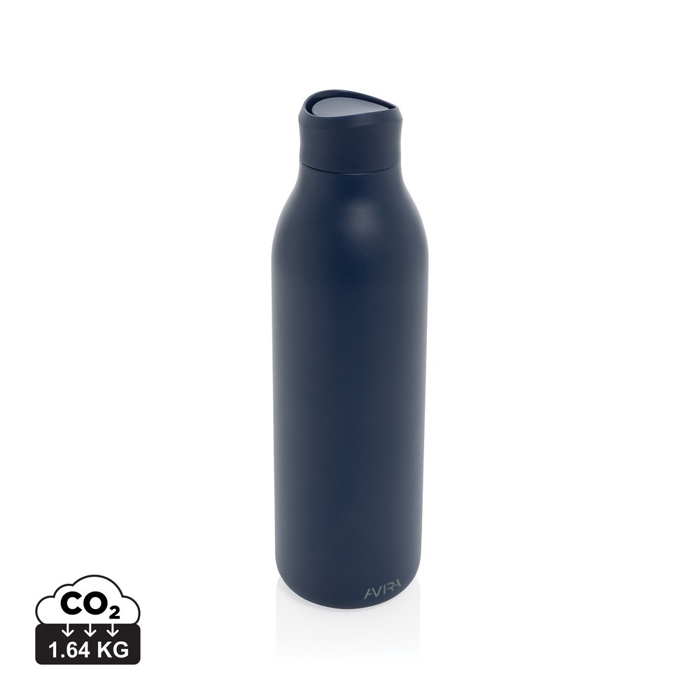 Butelka termiczna 600 ml Avira Alok Butelka termiczna 600 ml, wykonana ze stali nierdzewnej z recyklingu, całkowita zawartość materiałów z recyklingu obliczona na podstawie wagi całkowitej produktu: 77%