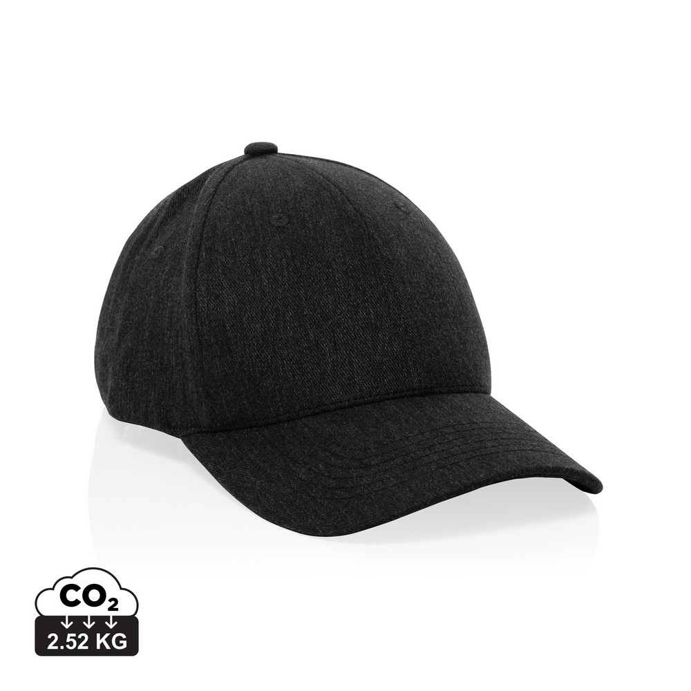 Czapka z daszkiem Milo AWARE™ Czapka z daszkiem, 6 paneli, otwory wentylacyjne, metalowa klamra, wykonana z 70% bawełny i 30% poliestru o gramaturze 200 g/m2 pochodzących z recyklingu, dzięki zastosowaniu technologii AWARE™ wykorzystane włókna bawełny są identyfikowalne z pochodzenia