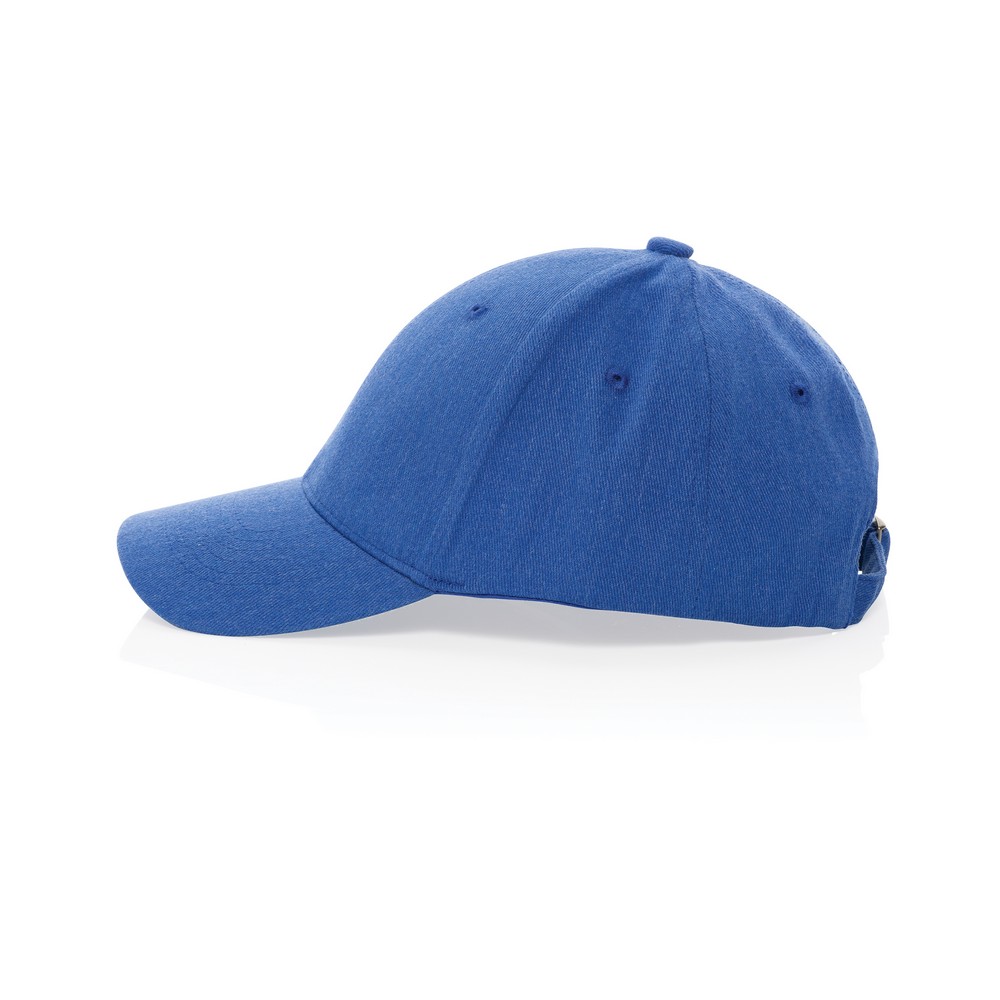 Czapka z daszkiem Milo AWARE™ Czapka z daszkiem, 6 paneli, otwory wentylacyjne, metalowa klamra, wykonana z 70% bawełny i 30% poliestru o gramaturze 200 g/m2 pochodzących z recyklingu, dzięki zastosowaniu technologii AWARE™ wykorzystane włókna bawełny są identyfikowalne z pochodzenia