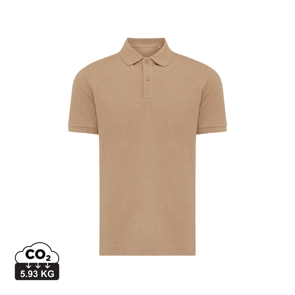 Koszulka polo z bawełny z recyklingu Iqoniq Yosemite Koszulka polo, unisex, zapięcie na 2 guziki, regularny krój, splot Pique, 2 rozporki po bokach, krótkie rękawy, wykonana w 50% z bawełny z recyklingu i w 50% z bawełny organicznej o gramaturze 220 g/m2, bez dodatku poliestru, posiada wbudowany znacznik AWARE™, który potwierdza wykorzystanie materiałów z recyklingu, posiada kod QR na metce, który prowadzi do cyfrowego paszportu produktu, 2% wpływów z każdego sprzedanego produktu z kolekcji Impact jest przekazywane na rzecz Water.org