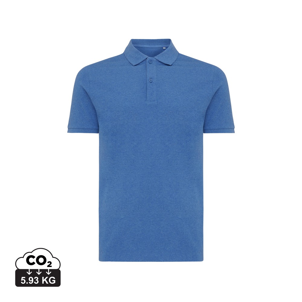 Koszulka polo z bawełny z recyklingu Iqoniq Yosemite Koszulka polo, unisex, zapięcie na 2 guziki, regularny krój, splot Pique, 2 rozporki po bokach, krótkie rękawy, wykonana w 50% z bawełny z recyklingu i w 50% z bawełny organicznej o gramaturze 220 g/m2, bez dodatku poliestru, posiada wbudowany znacznik AWARE™, który potwierdza wykorzystanie materiałów z recyklingu, posiada kod QR na metce, który prowadzi do cyfrowego paszportu produktu, 2% wpływów z każdego sprzedanego produktu z kolekcji Impact jest przekazywane na rzecz Water.org