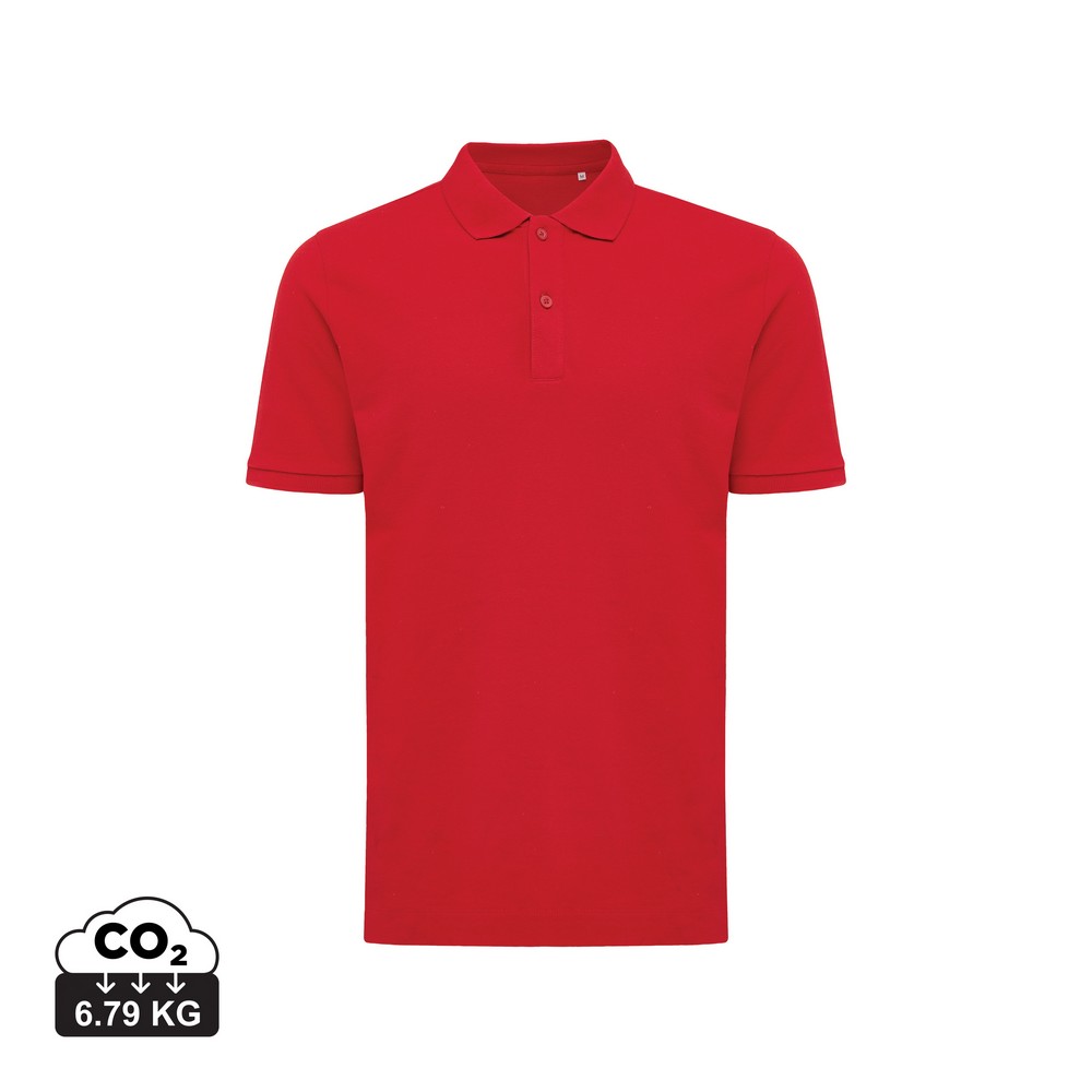 Koszulka polo z bawełny z recyklingu Iqoniq Yosemite Koszulka polo, unisex, zapięcie na 2 guziki, regularny krój, splot Pique, 2 rozporki po bokach, krótkie rękawy, wykonana w 50% z bawełny z recyklingu i w 50% z bawełny organicznej o gramaturze 220 g/m2, bez dodatku poliestru, posiada wbudowany znacznik AWARE™, który potwierdza wykorzystanie materiałów z recyklingu, posiada kod QR na metce, który prowadzi do cyfrowego paszportu produktu, 2% wpływów z każdego sprzedanego produktu z kolekcji Impact jest przekazywane na rzecz Water.org