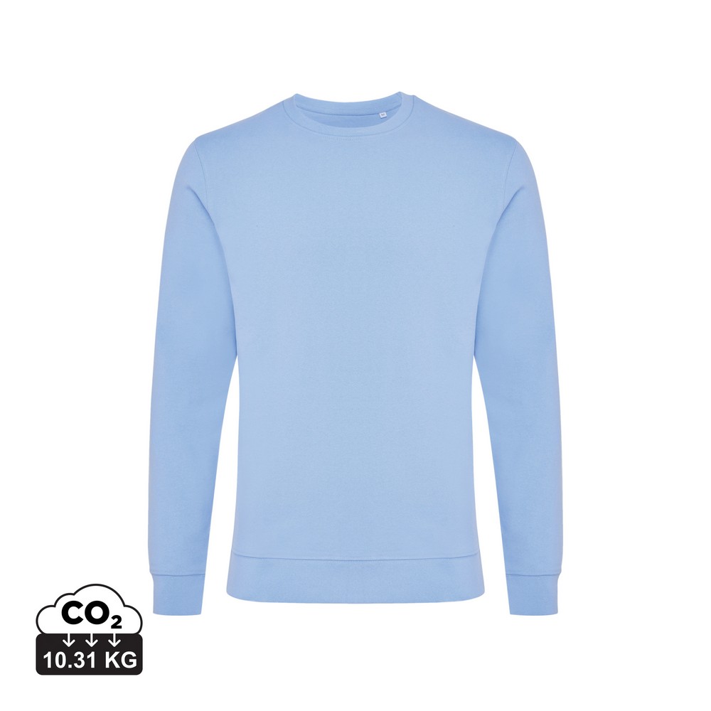 Bluza z bawełny z recyklingu Iqoniq Zion Bluza, unisex, długie rękawy, regularny krój, splot Brushed Sweat, okrągły dekolt, wykonana w 50% z bawełny z recyklingu i w 50% z bawełny organicznej o gramaturze 340 g/m2, bez dodatku poliestru, posiada wbudowany znacznik AWARE™, który potwierdza wykorzystanie materiałów z recyklingu, posiada kod QR na metce, który prowadzi do cyfrowego paszportu produktu, 2% wpływów z każdego sprzedanego produktu z kolekcji Impact jest przekazywane na rzecz Water.org