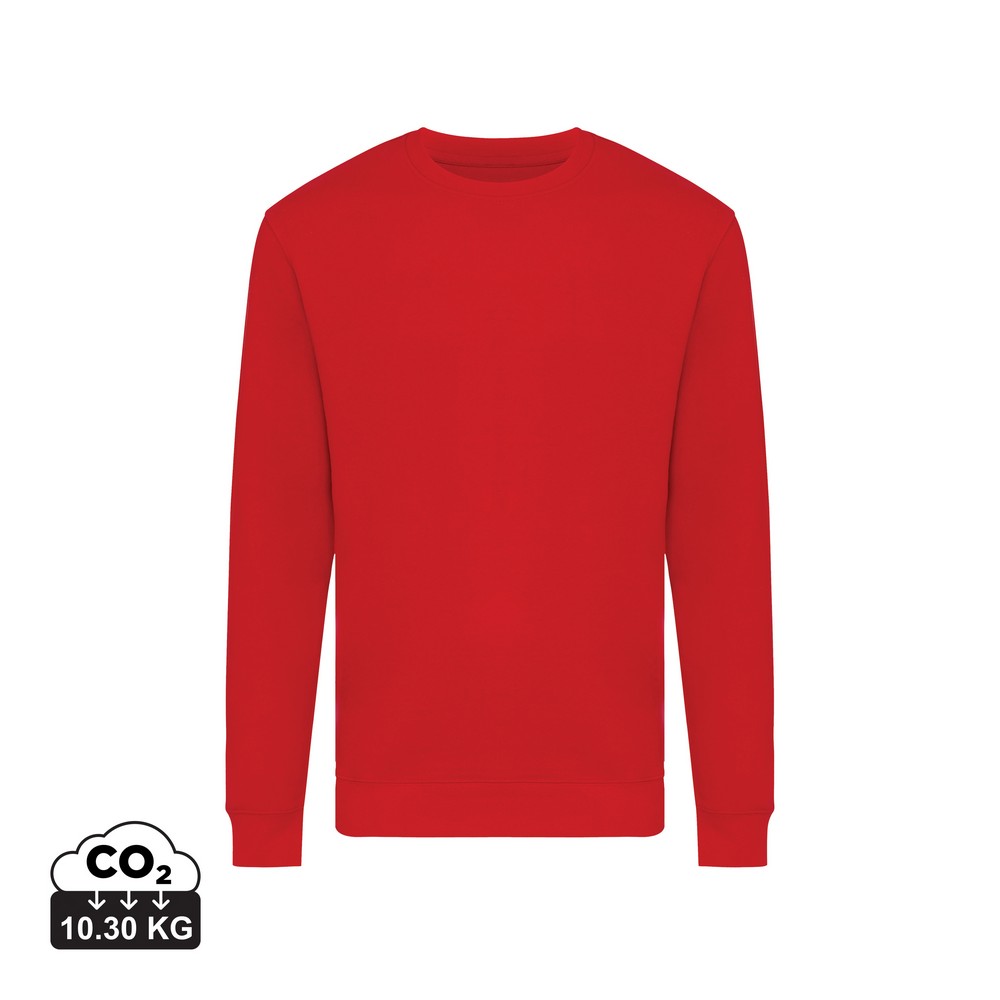 Bluza z bawełny z recyklingu Iqoniq Zion Bluza, unisex, długie rękawy, regularny krój, splot Brushed Sweat, okrągły dekolt, wykonana w 50% z bawełny z recyklingu i w 50% z bawełny organicznej o gramaturze 340 g/m2, bez dodatku poliestru, posiada wbudowany znacznik AWARE™, który potwierdza wykorzystanie materiałów z recyklingu, posiada kod QR na metce, który prowadzi do cyfrowego paszportu produktu, 2% wpływów z każdego sprzedanego produktu z kolekcji Impact jest przekazywane na rzecz Water.org