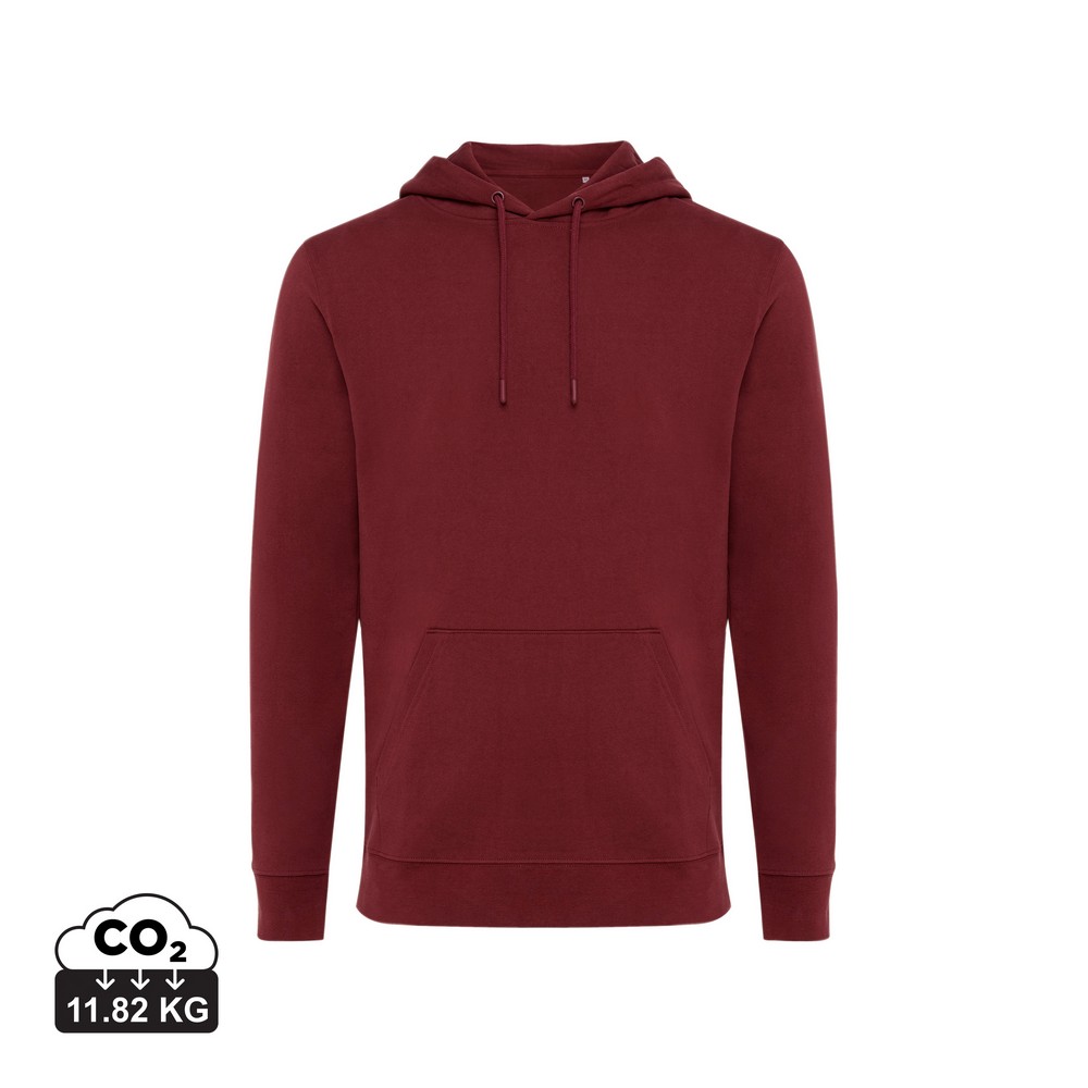 Bluza z kapturem z bawełny z recyklingu Iqoniq Jasper Bluza z kapturem, unisex, regularny krój, splot Brushed Sweat, długie rękawy, dwuwarstwowy kaptur, wykonana w 50% z bawełny z recyklingu i w 50% z bawełny organicznej o gramaturze 340 g/m2, bez dodatku poliestru, posiada wbudowany znacznik AWARE™, który potwierdza wykorzystanie materiałów z recyklingu, posiada kod QR na metce, który prowadzi do cyfrowego paszportu produktu, 2% wpływów z każdego sprzedanego produktu z kolekcji Impact jest przekazywane na rzecz Water.org, ślad węglowy produktu: 11,76 kg CO2