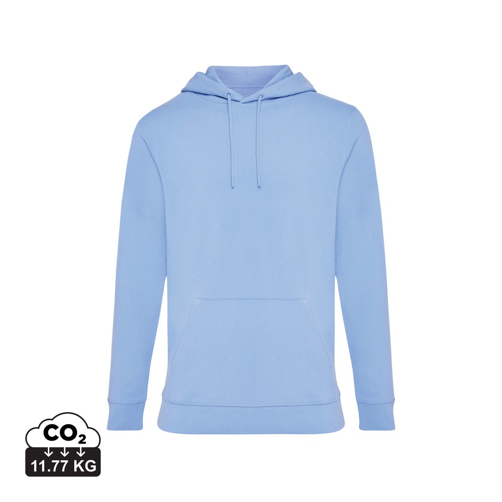 Bluza z kapturem z bawełny z recyklingu Iqoniq Jasper Bluza z kapturem, unisex, regularny krój, splot Brushed Sweat, długie rękawy, dwuwarstwowy kaptur, wykonana w 50% z bawełny z recyklingu i w 50% z bawełny organicznej o gramaturze 340 g/m2, bez dodatku poliestru, posiada wbudowany znacznik AWARE™, który potwierdza wykorzystanie materiałów z recyklingu, posiada kod QR na metce, który prowadzi do cyfrowego paszportu produktu, 2% wpływów z każdego sprzedanego produktu z kolekcji Impact jest przekazywane na rzecz Water.org, ślad węglowy produktu: 11,76 kg CO2