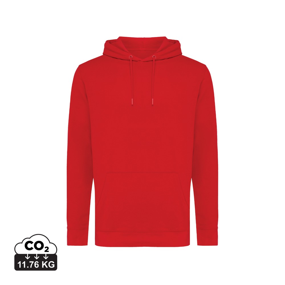 Bluza z kapturem z bawełny z recyklingu Iqoniq Jasper Bluza z kapturem, unisex, regularny krój, splot Brushed Sweat, długie rękawy, dwuwarstwowy kaptur, wykonana w 50% z bawełny z recyklingu i w 50% z bawełny organicznej o gramaturze 340 g/m2, bez dodatku poliestru, posiada wbudowany znacznik AWARE™, który potwierdza wykorzystanie materiałów z recyklingu, posiada kod QR na metce, który prowadzi do cyfrowego paszportu produktu, 2% wpływów z każdego sprzedanego produktu z kolekcji Impact jest przekazywane na rzecz Water.org, ślad węglowy produktu: 11,76 kg CO2
