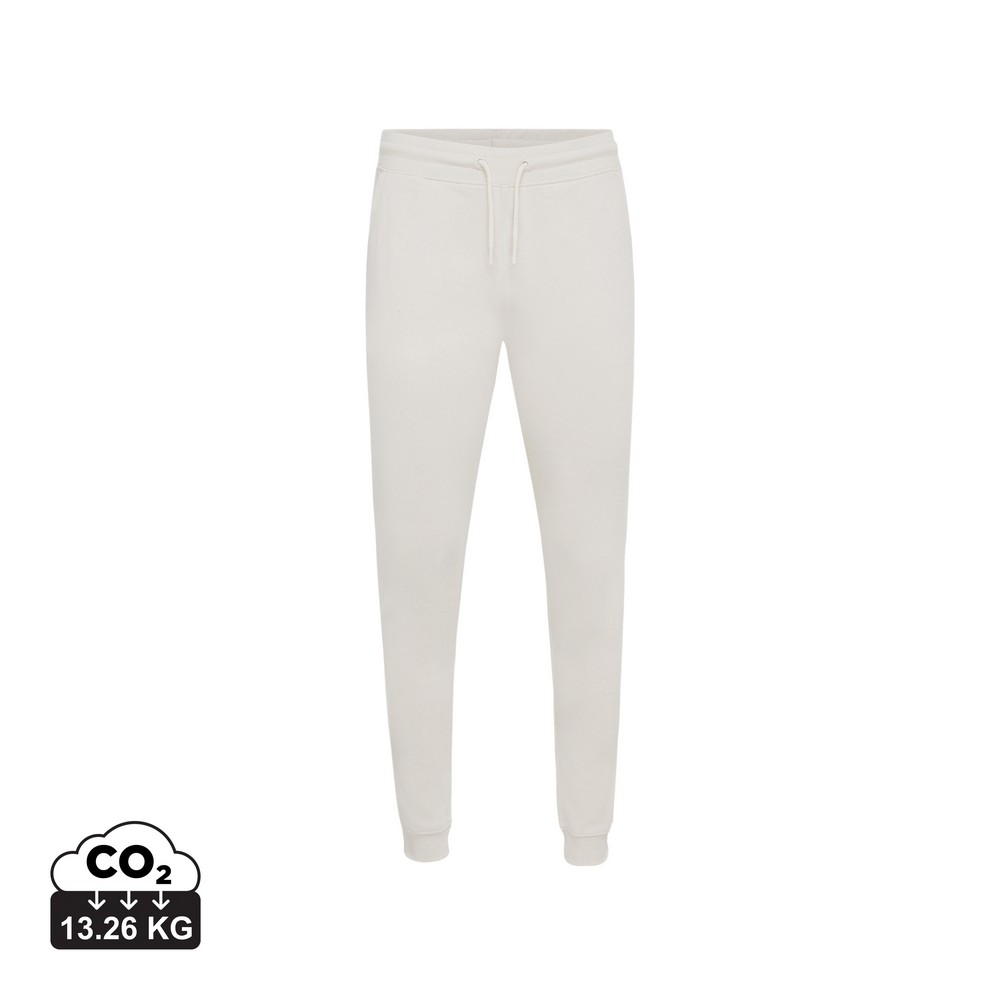 Spodnie dresowe z bawełny z recyklingu Iqoniq Cooper Spodnie dresowe, unisex, regularny krój, splot Brushed Sweat, sznurki w pasie, miękkie i komfortowe, wykonane w 50% z bawełny z recyklingu i w 50% z bawełny organicznej o gramaturze 340 g/m2, bez dodatku poliestru, posiada wbudowany znacznik AWARE™, który potwierdza wykorzystanie materiałów z recyklingu, posiada kod QR na metce, który prowadzi do cyfrowego paszportu produktu, 2% wpływów z każdego sprzedanego produktu z kolekcji Impact jest przekazywane na rzecz Water.org